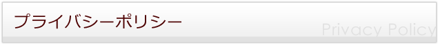 プライバシーポリシー